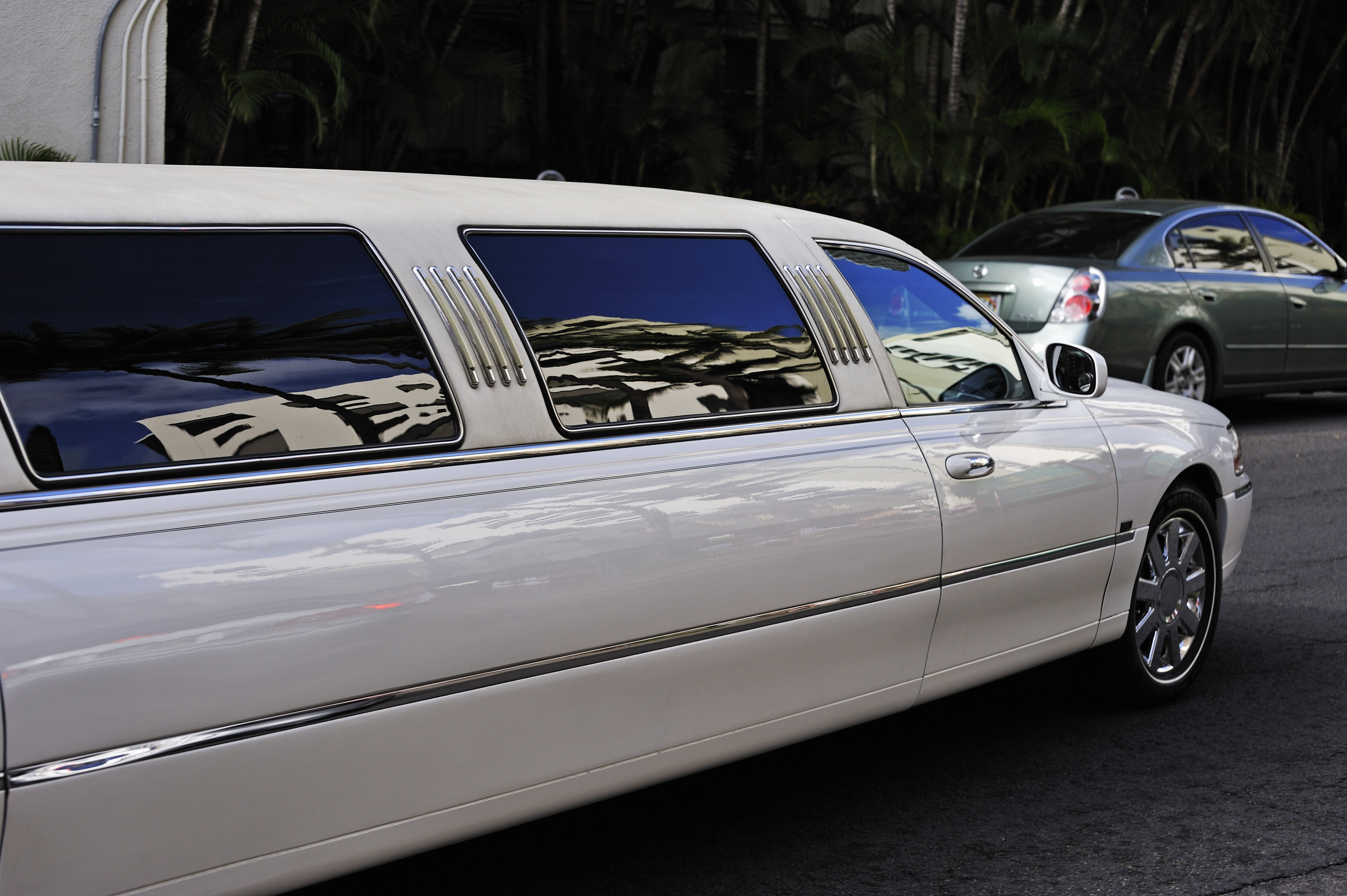 White Limo on Street